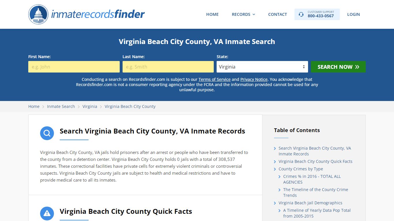 Virginia Beach City County, VA Inmate Lookup & Jail ...